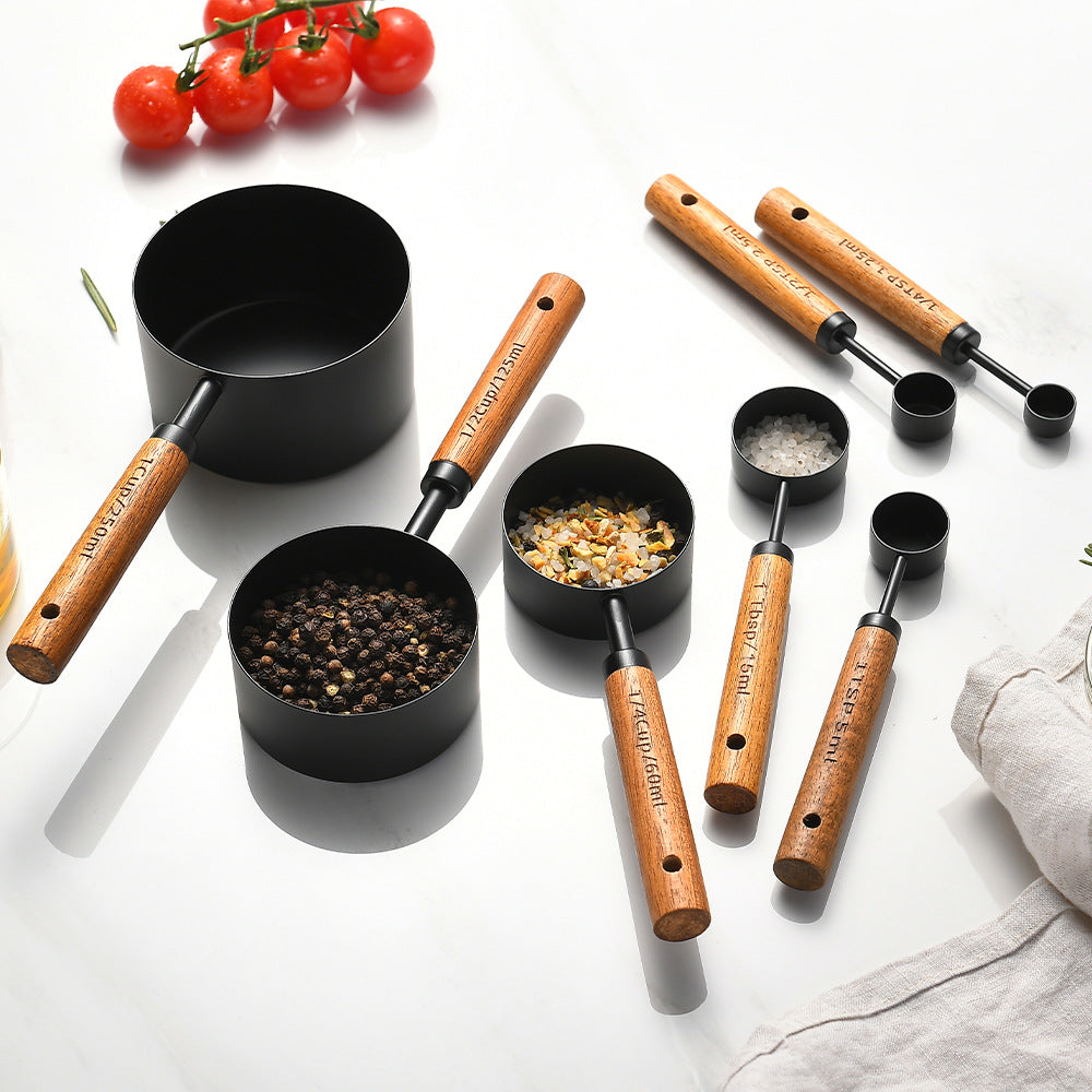 Stainless steel measuring cups and spoons set, product view 9