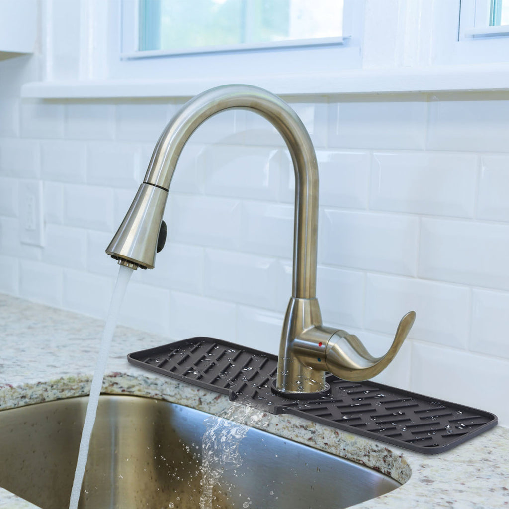 Silicone faucet splash guard and drying mat, product view 7