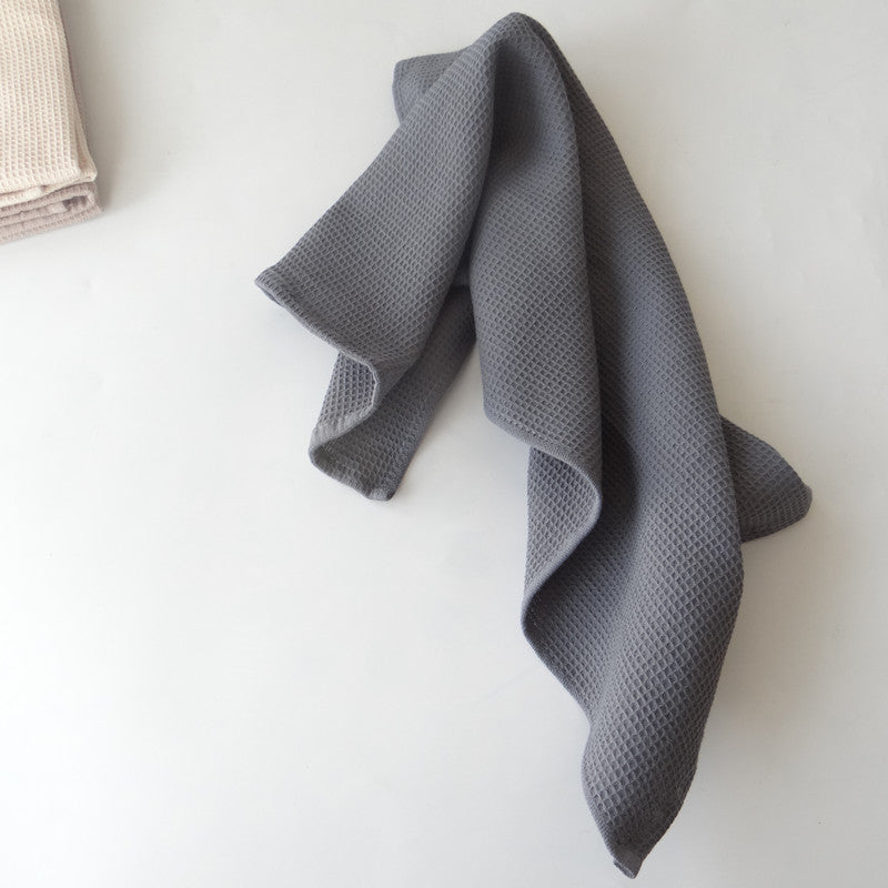 Cotton waffle weave kitchen tea towel set, product view 8