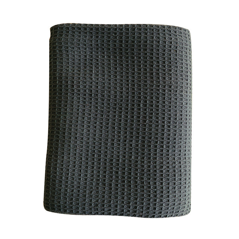 Cotton waffle weave kitchen tea towel set, product view 2